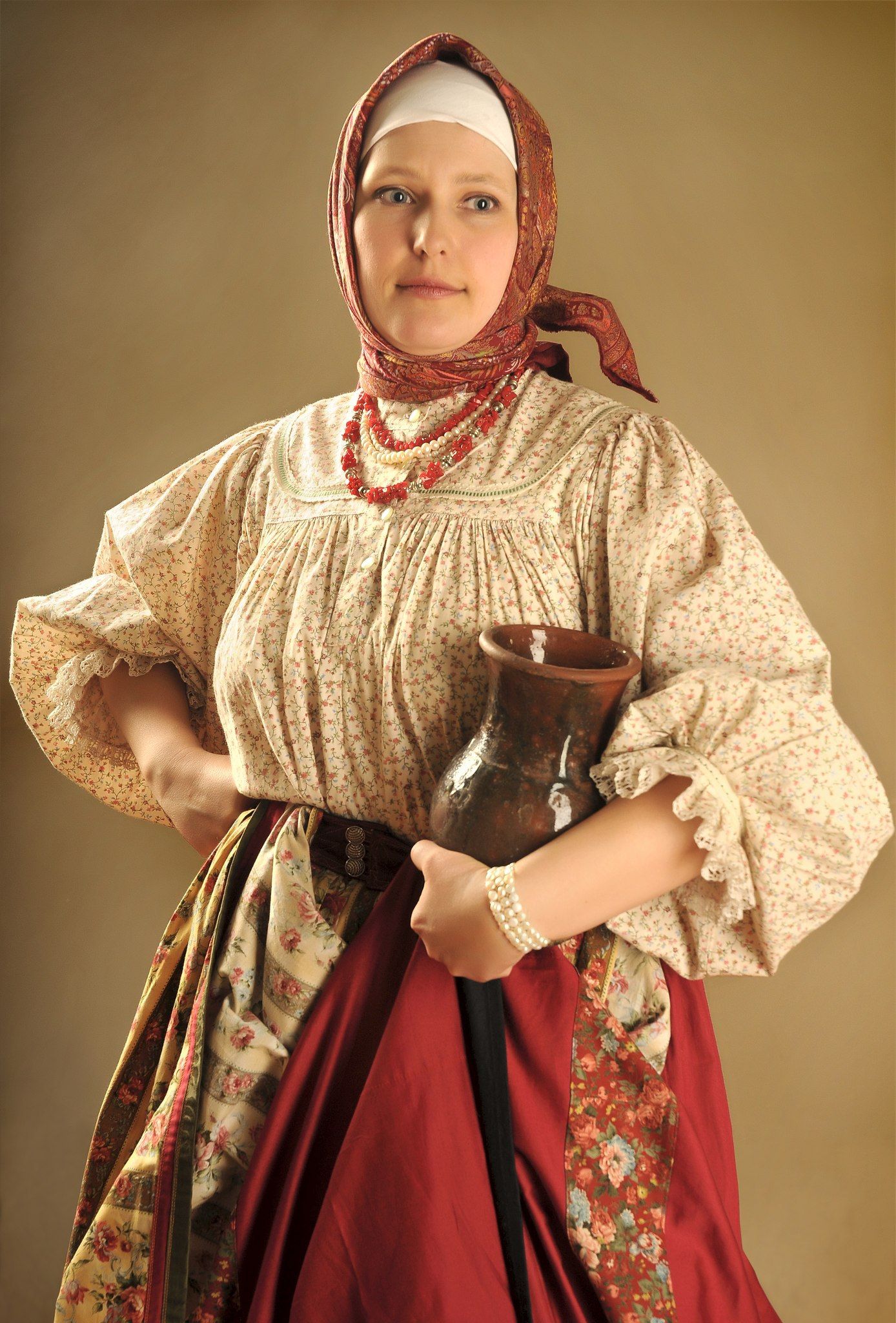 Girls in Slavic costumes in Yamoussoukro